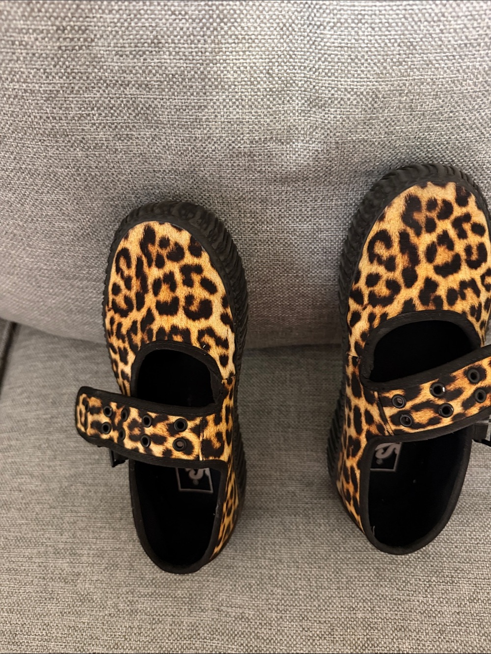 Vans Leopard Print Platform Mary Janes - Black & Tan